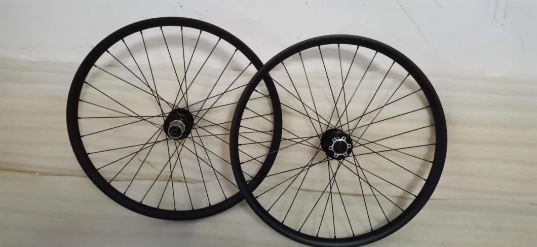 24" Tubeless Disc Brake Wheelset Bicycle Thru-Axle Wheel Mountain Suspension Bicycle Wheels