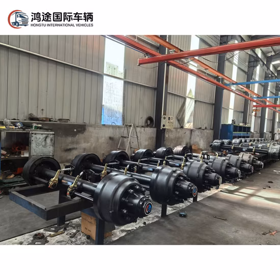 독일 유형 16t는 트레일러 25 톤을 위한 트럭 후방 조향 차축을 조립합니다 미국 유형 차축 후방 조향 차축